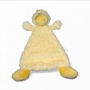 Demdaco Yellow Duck Lovey Rattle Security Blanket Stuffed Animal Toy